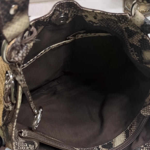 Style & Co Faux Snakeskin Patterned Tote Bag Excellent Condition - Picture 6 of 7